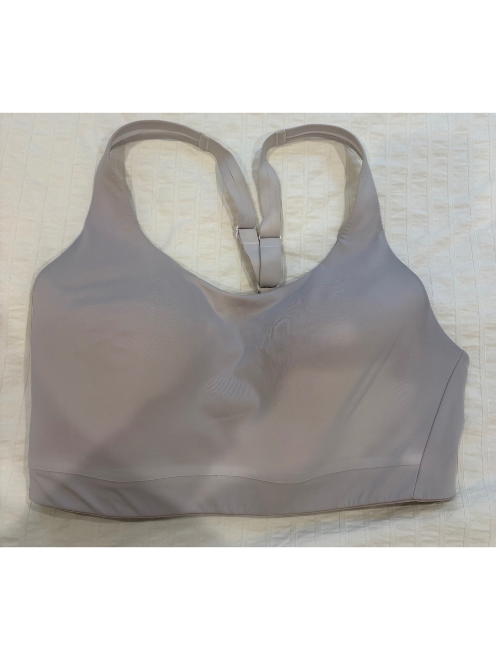 Athleta Beige Advance Sports Bra Size 36DD with Adjustable Straps